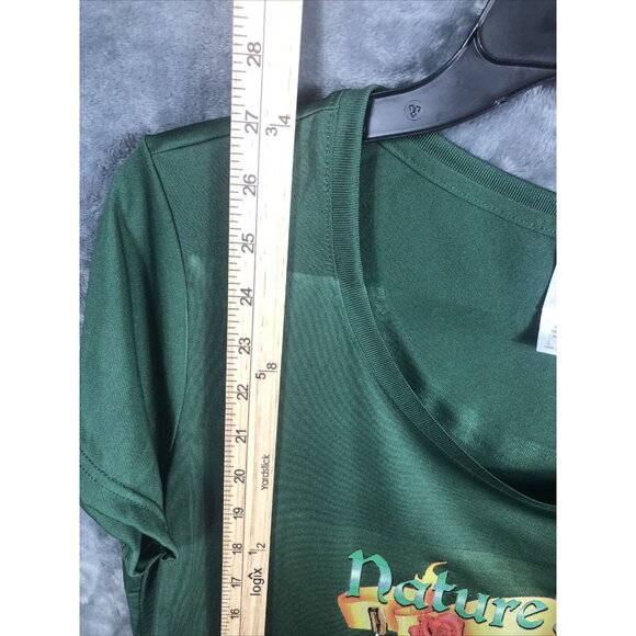 Women’s T-Shirt Natures Child Green Biker Shirt Size Large - Picture 4 of 7